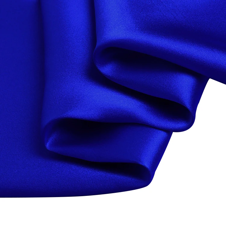 Шелковая ткань шармёз 30 мм, ширина 45 дюймов, Королевский синий цвет № 11