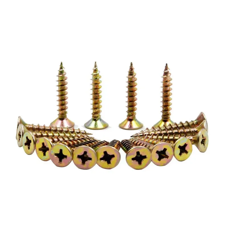 Wholesale Yellow Carbon Steel Chipboard Screw Wood Screw for Construction