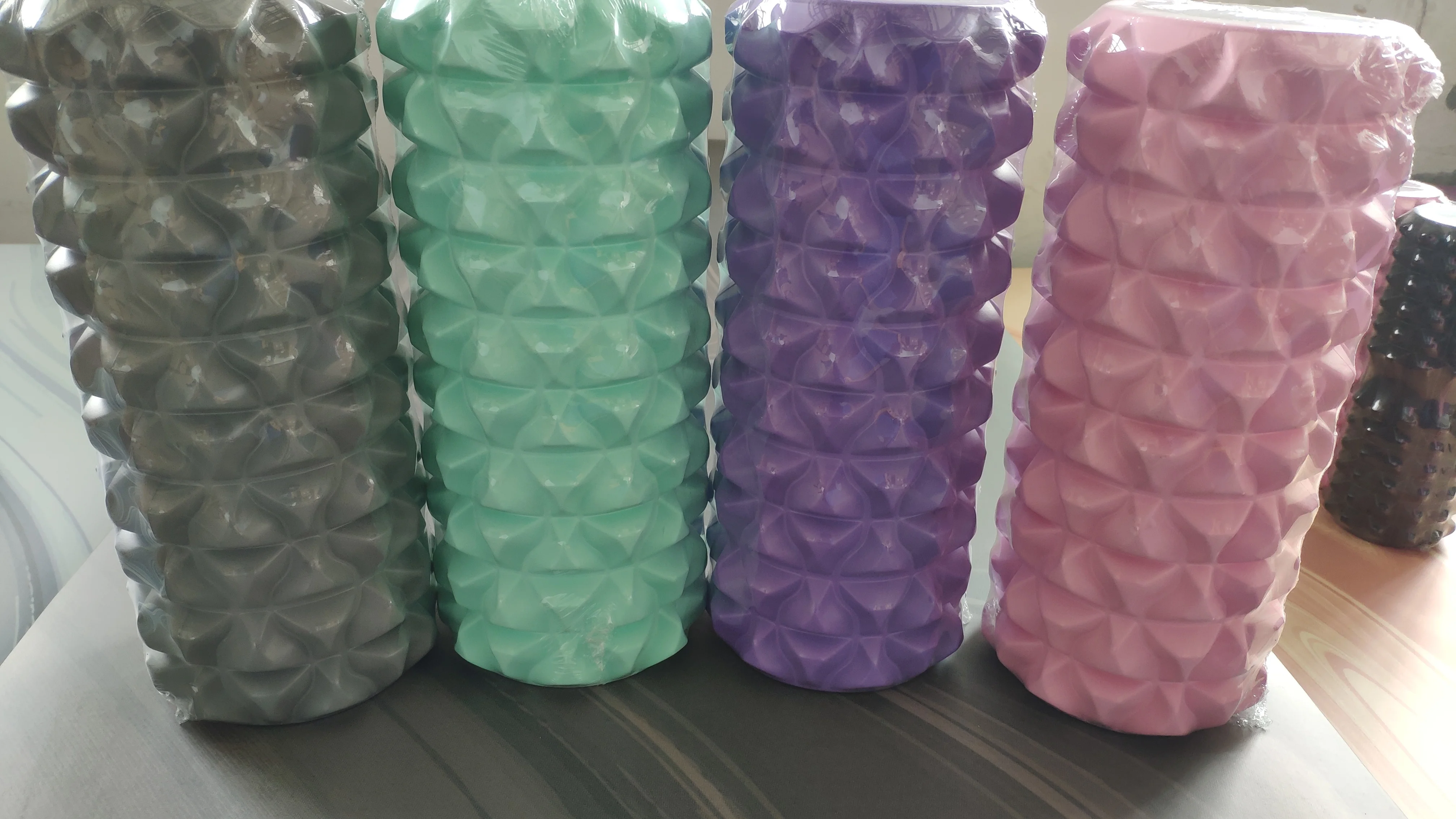 Custom High Density Yoga Roller Pliates Hollow Eva Foam Roller Set Back Muscle Massage Roller