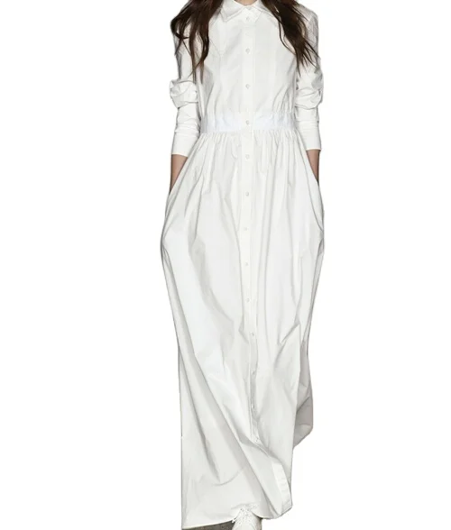 Custom Women Linen Dress Summer Cotton Maxi Dresses