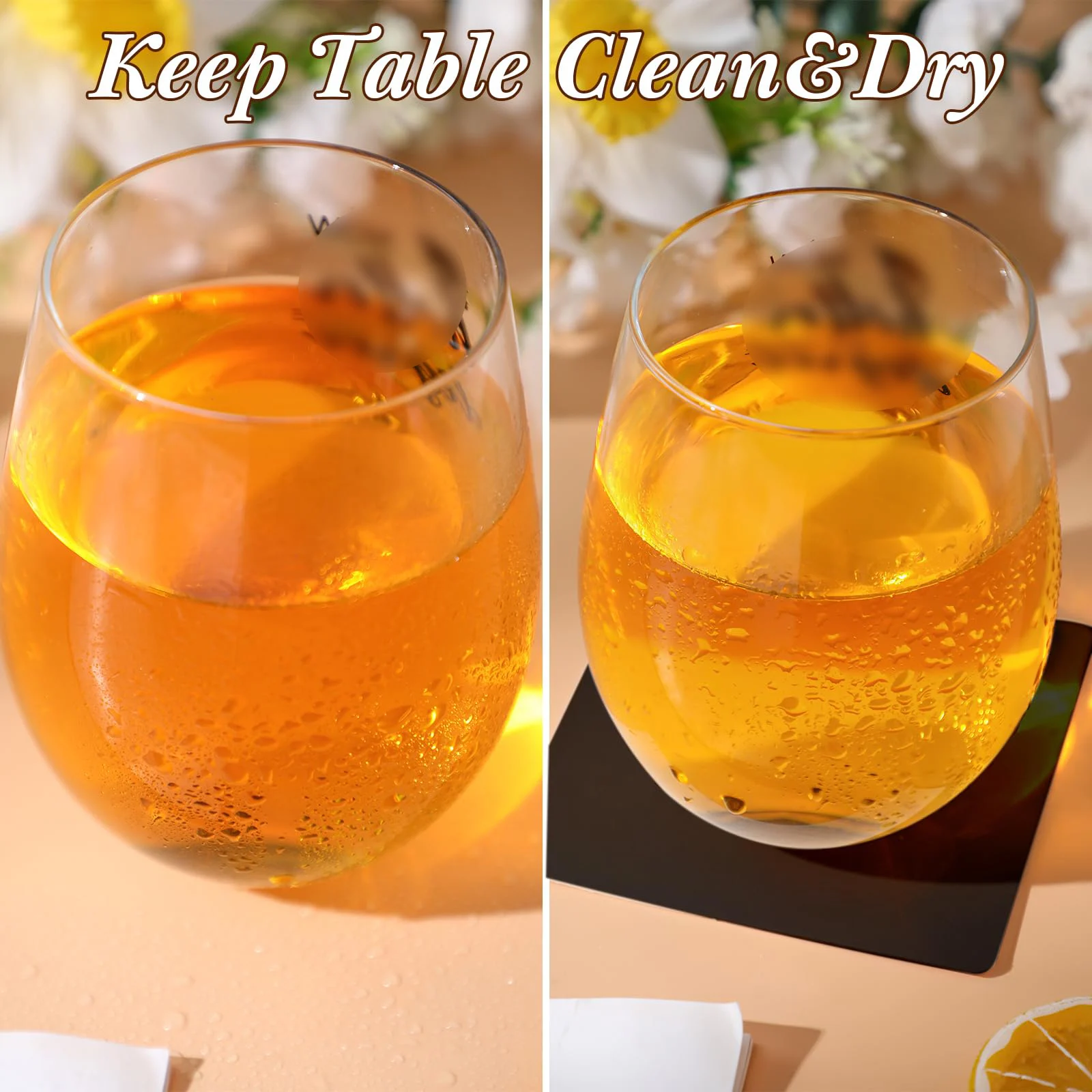 Disposable Paper Coasters Bulk Cardboard Coasters 4 Inch White Coasters for Drinks DIY Crafts Arts Bar Wedding Black 200 Pcs