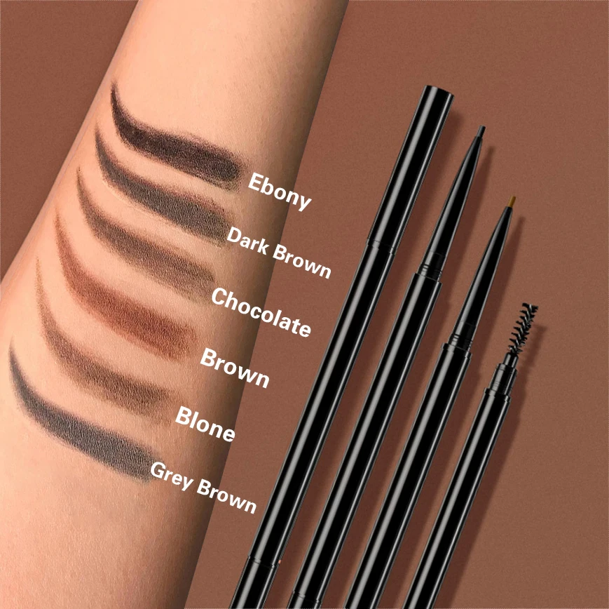 Wholesale 6 Colors Private Label Custom Logo Brow Eyebrow Pencil