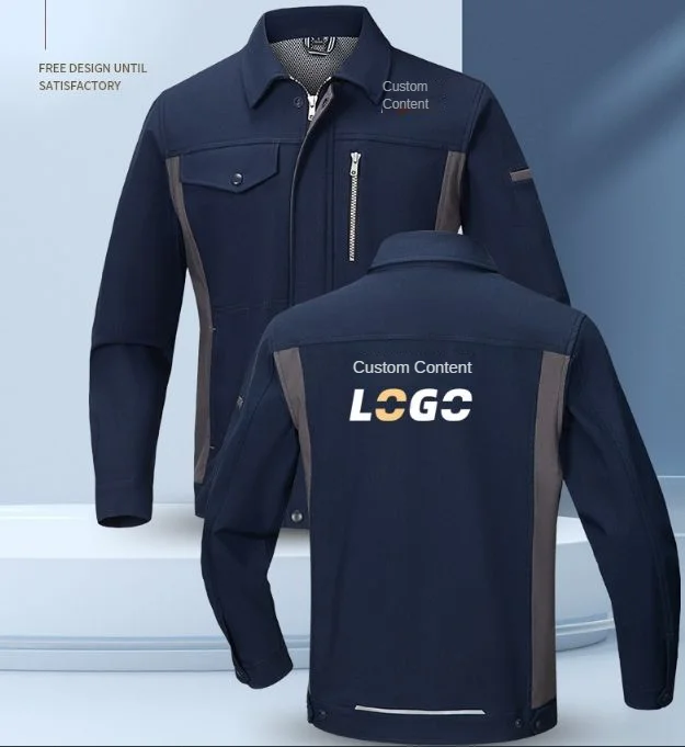 Customized Logo Mechanic Shirt Work Clothing Jacket and Pants Workwear Sets Long Sleeve Antistatic ESD Labor Uniforms