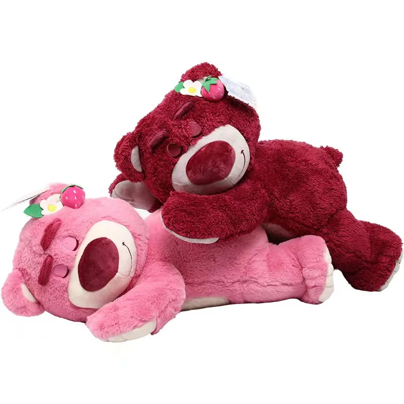 2024 Hot Sale Children Stuffed Animals Plush Blanket Toy Story Cartoon Character Strawberry Bear Plush Pillow Blankets