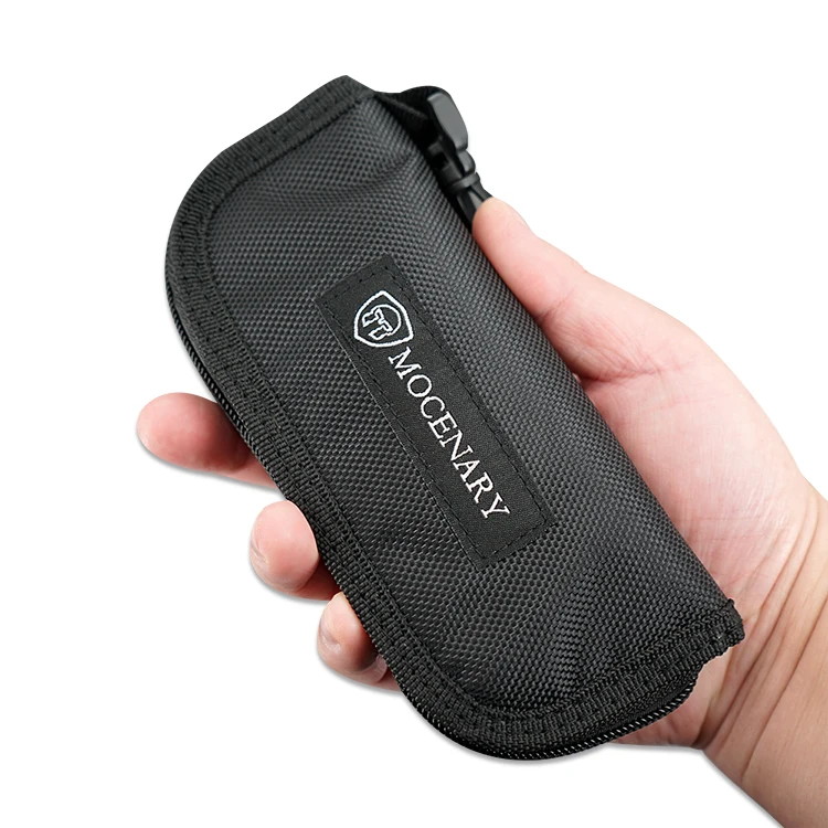 Factory Produced Custom Label Polyester Padded Knife Zipper Case