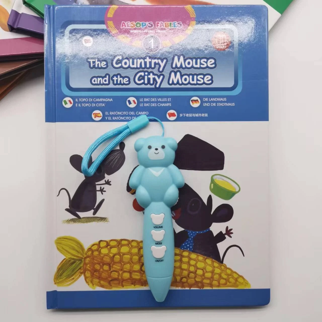 OEM talking pen with English German Arabic French Japanese Spanish Russian Romanian Korean Chinese audio books for kids children