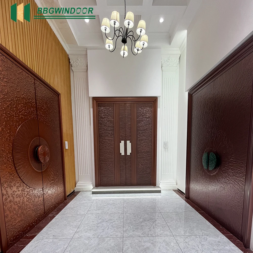 Lukliving Противоугонная Звуконепроницаемая домашняя конструкция алюминиевая входная дверь входные двери наружные защитные стальные