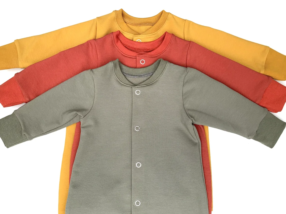 Fall French Terry Toddler Baby Sleepsuit Rompers Overall Button Front Pajamas Loungewear Cotton One Piece Body Suit Newborn