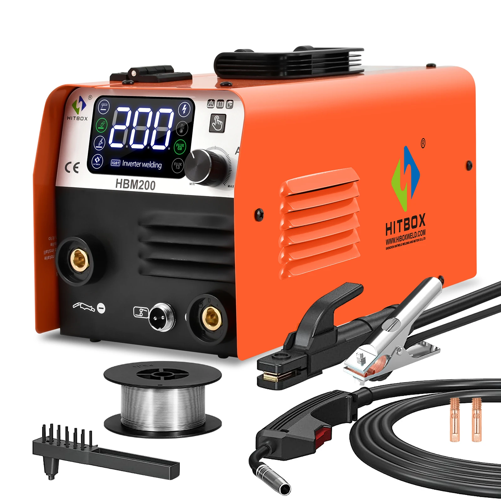 3 in 1 MIG TIG MMA Durability HITBOX gasless IGBT inverter MIG welding HBM200 welder  welding machine