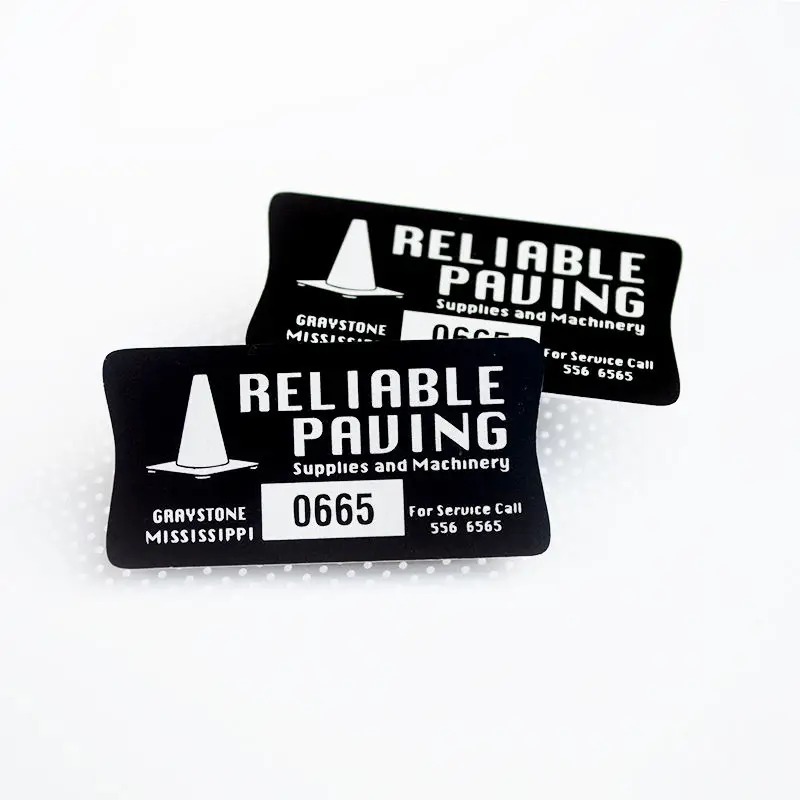 Custom Brand Logo Aluminum Adhesive Sticker Asset Metal Label Bar Code Serial Number Tags