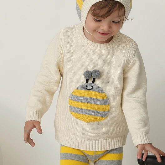 
2021 Hot Sale High Quality Kids Clothing 100% Cotton Knit Baby Sweaters 