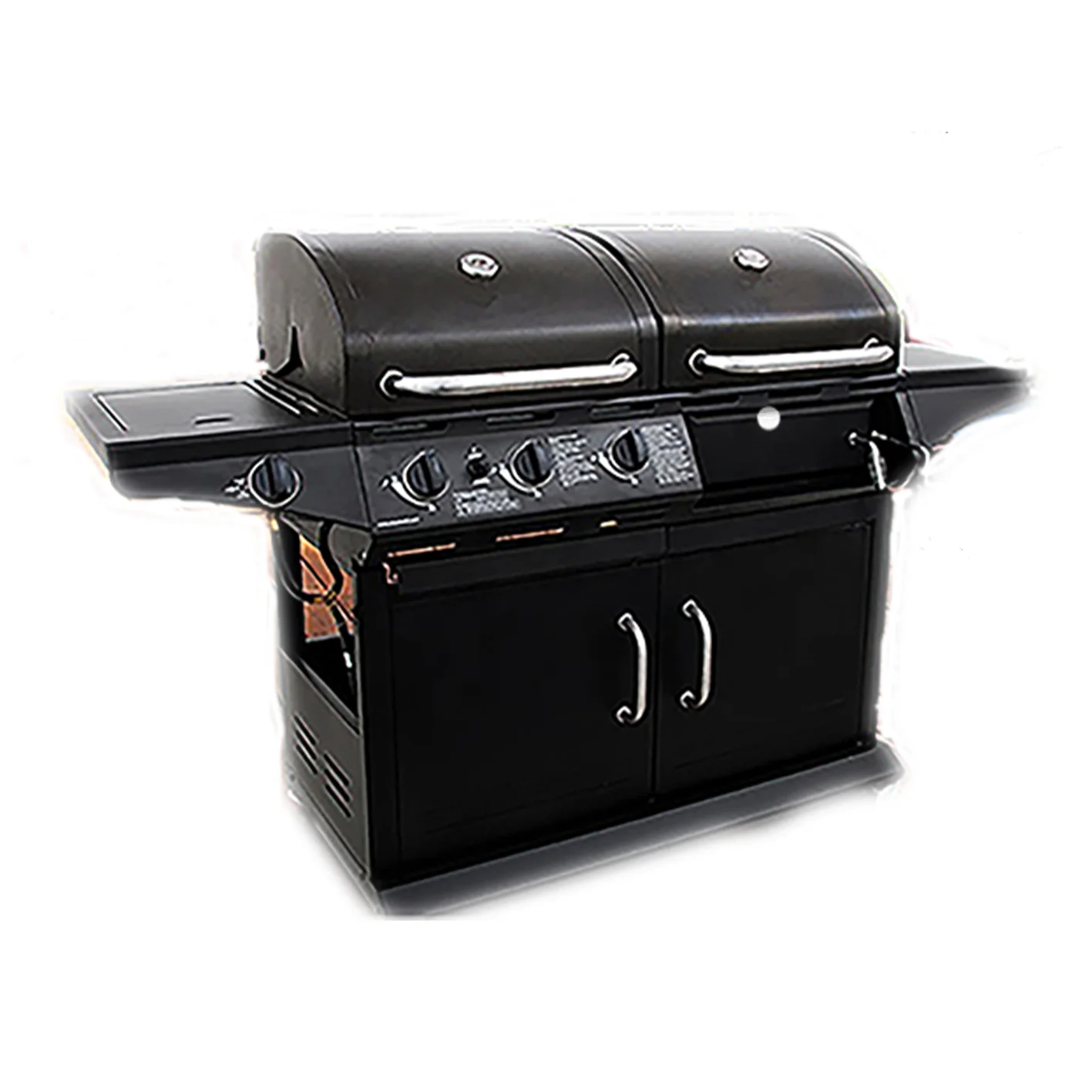 New Design Deluxe 3-Burner Liquid Propane Outdoor BBQ gas grill and Charcoal Combo Grills Patio Backyard Cooking