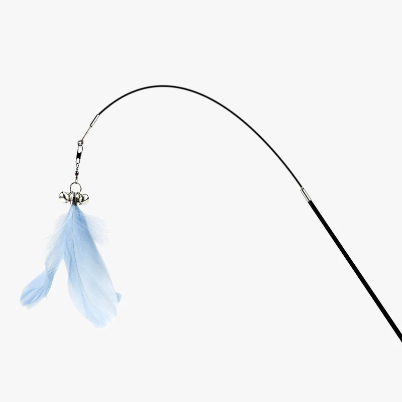 
Wholesale With Bell Feathers Cat Rods Pet Cat Teaser Feather Funny Cat Stick 