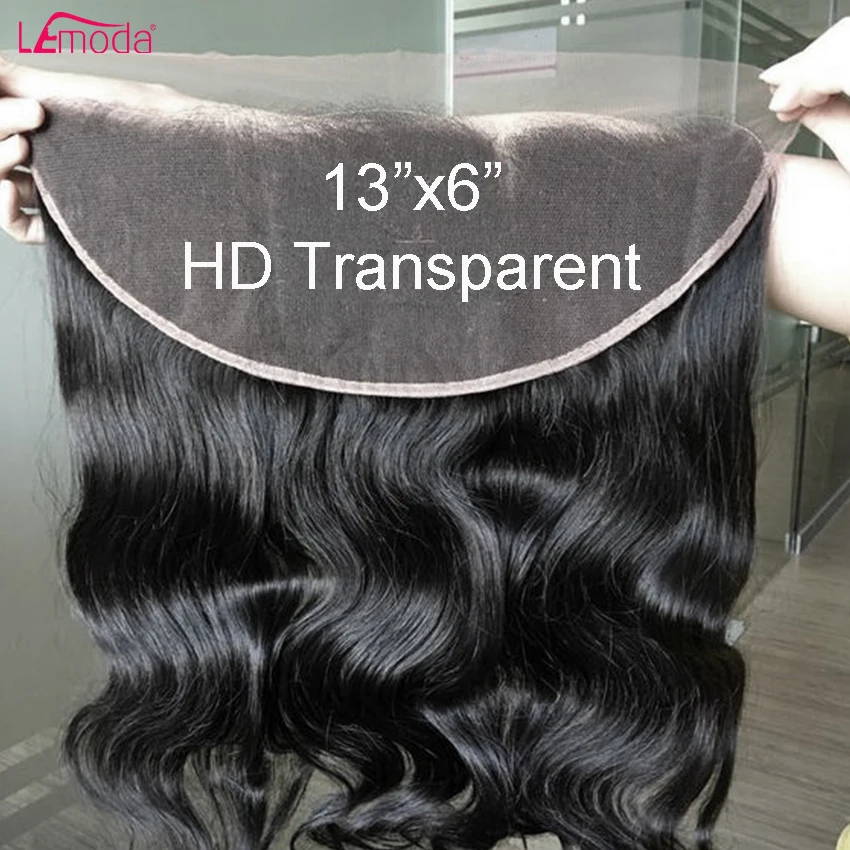8-32 Inch 13X6 HD Transparent Swiss Lace Frontal Closure Top Quality Raw Virgin Brazilian Remy Hair HD Swiss Lace Frontals