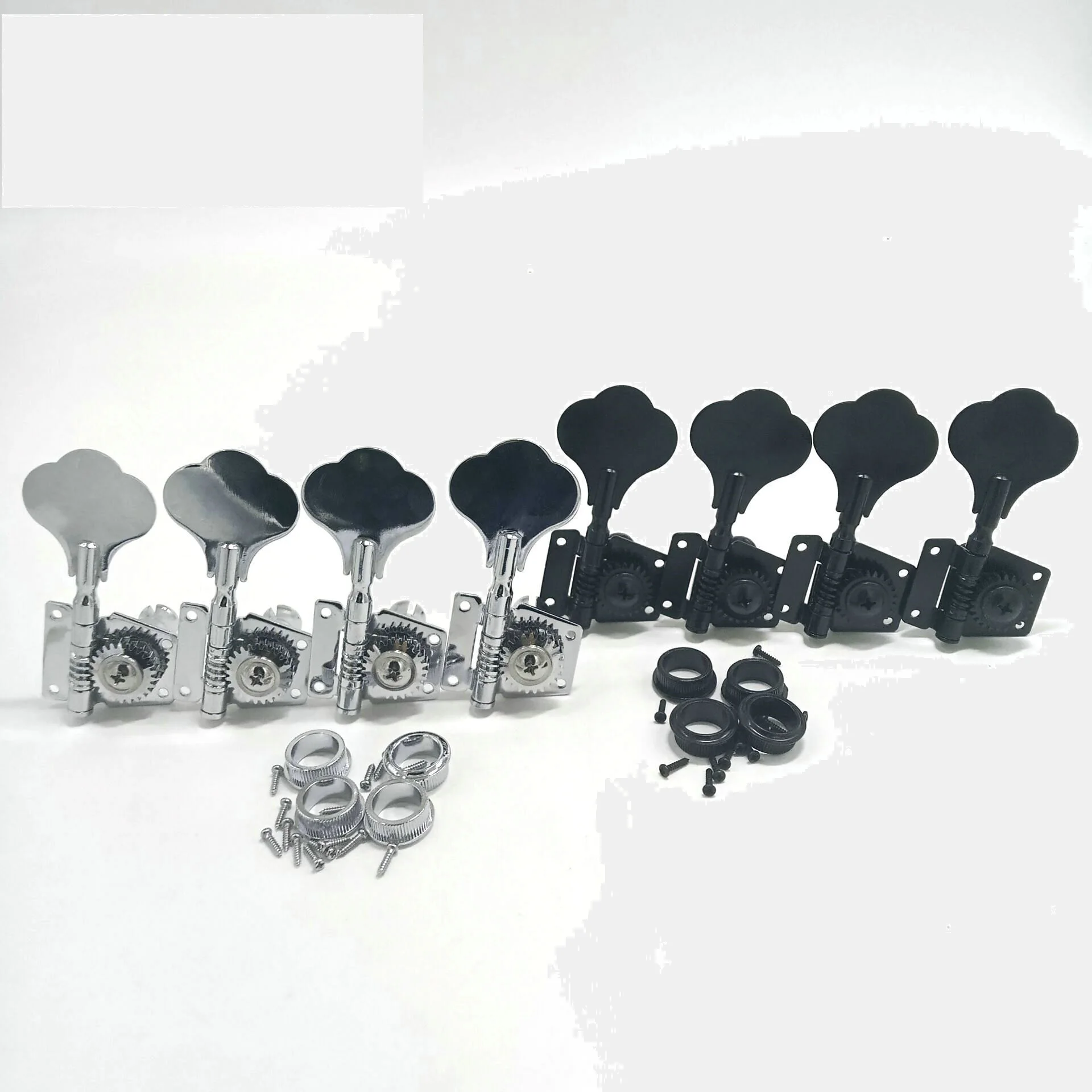 Hot sale low price high quality durable silver and black jazz bass guitar string knobs