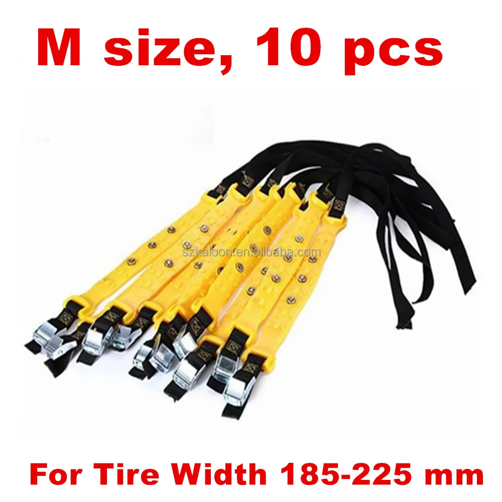 10 pcs Car Tire Anti-skid Ties Snow Chains Car Tire Wheel Anti-Slip Cable Belt Chain For Car Rain Ice Emergency Chains Tool