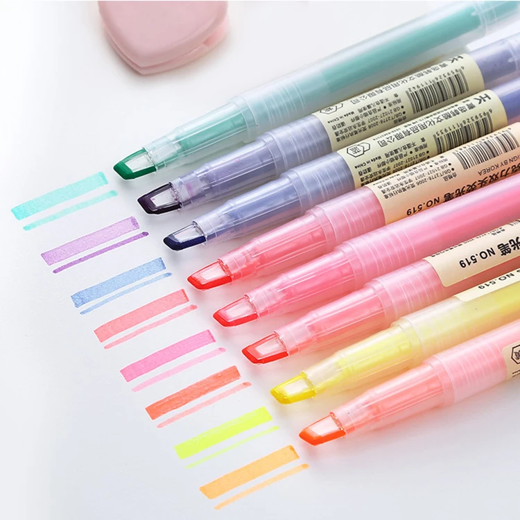 12 видов цветов акриловые маркеры для обучения инструменты письма mildliner двойная головка хайлайтер