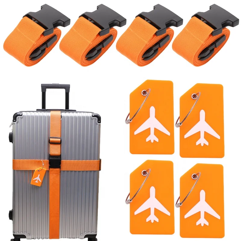 Amazon hot sale luggage tag straps belt Portable Travel Organizer nylon webbing Luggage Straps for suitcases