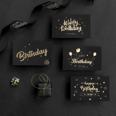 Original creative business greeting card birthday wishes Thanksgiving Christmas Day bronzing greeting card
