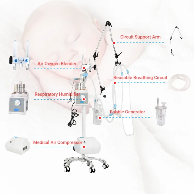 Hospital Equipment Respiratory Machine With Cpap System