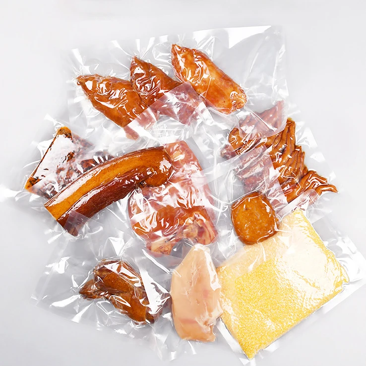 Hot sale food grade  transparent nylon plastic food retort vacuum packaging for  cooked meat  packaging bag