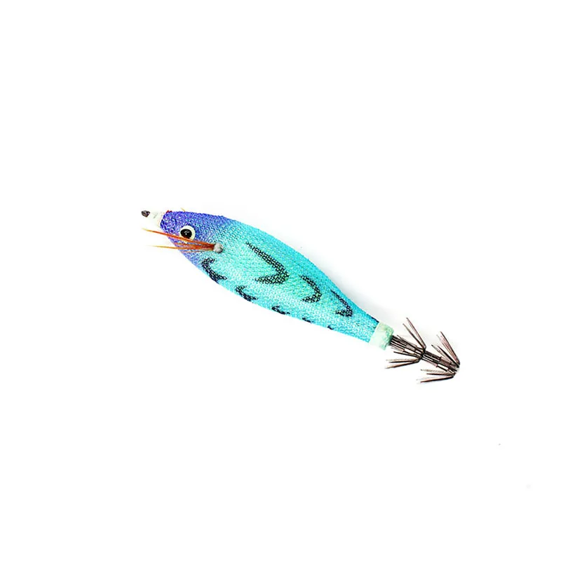 99mm 10g  Luminous  squid jig lure  double layered umbrella hook Cuttlefish lure jig 3D eye octopus jig lure shrimp