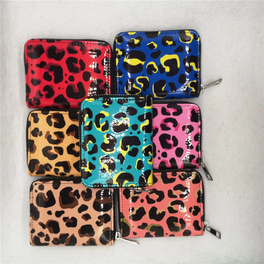 2021 Women zipper wallet Leopard print PU wallet Large Capacity Card Holder