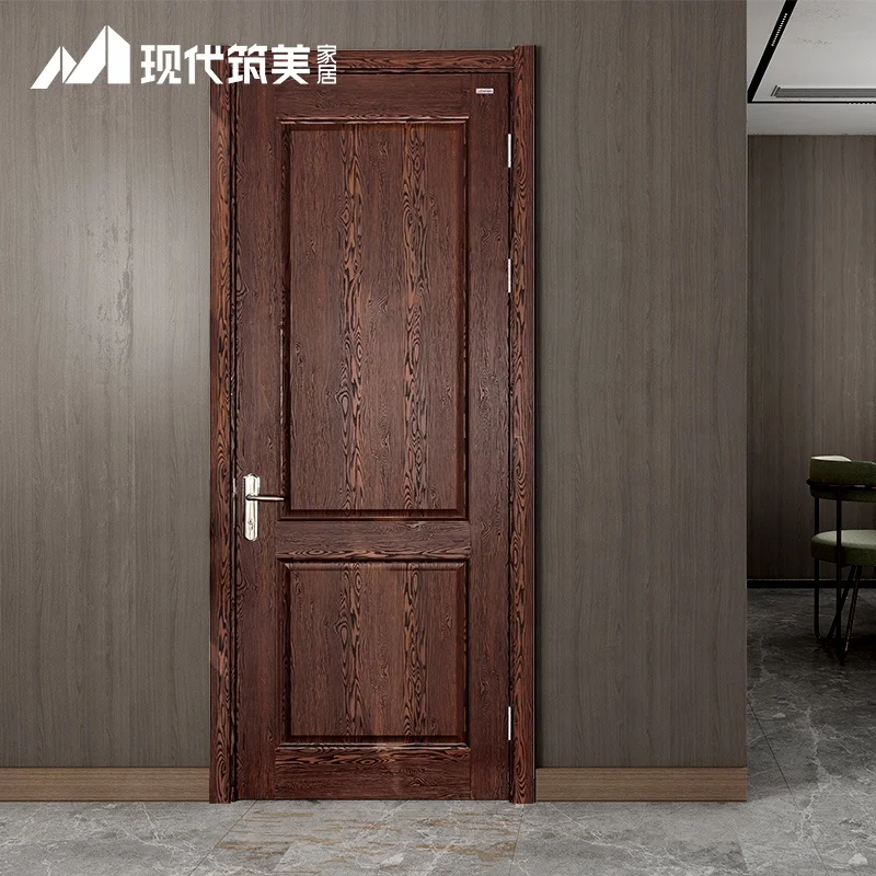 Soundproof Moisture Resistant Bedroom PVC Skin MDF Plywood Solid Wood Single Swing Interior Door To Malaysia