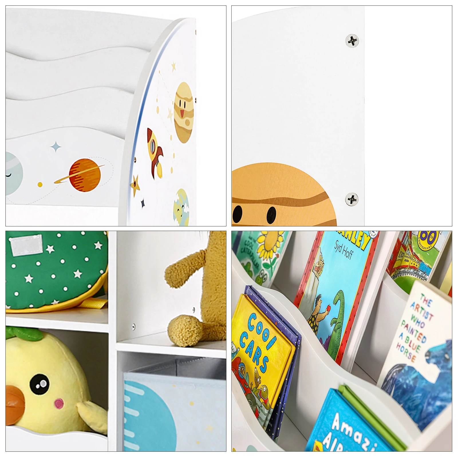 Custom plastic kids furniture book shelf baby chest corner cupboard rack drawer toys storage bookshelf children cabinets