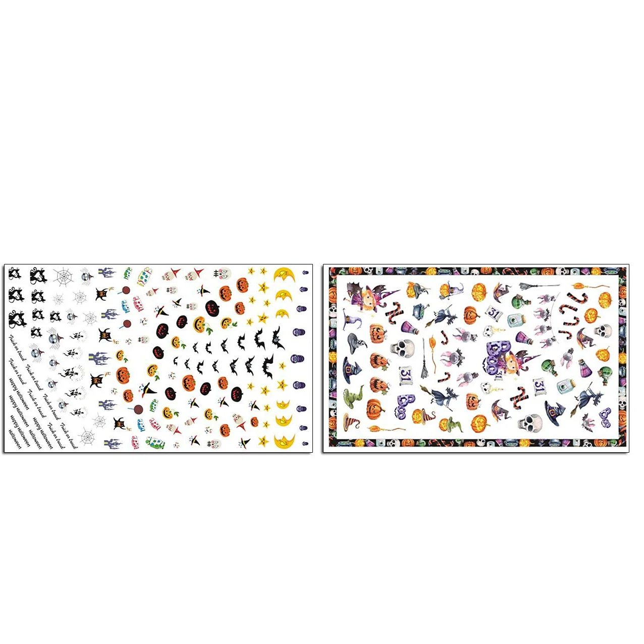 Popular Halloween Nail Art Stickers Wholesale Custom Design Halloween nail Painting Sticker For Girl