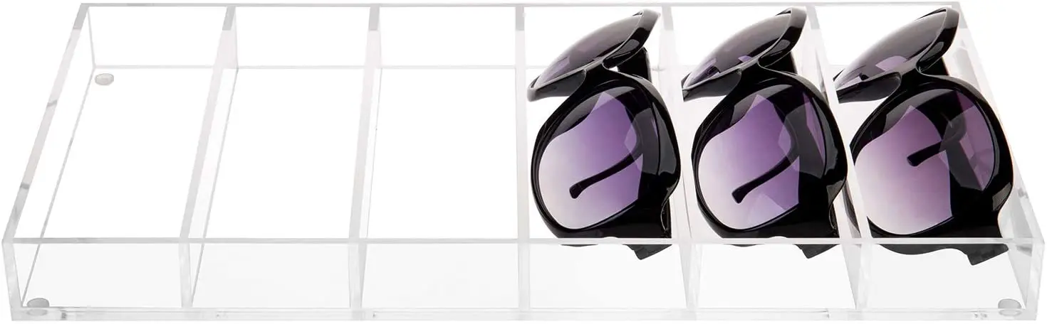 Fashion Desktop Stackable Clear Acrylic Eyeglasses Display Case Sunglasses Display Organizer