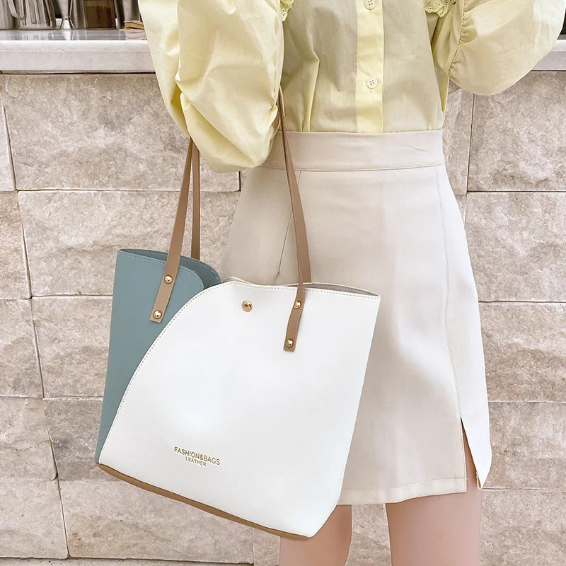 Custom Luxury Large lady leather shopping bag gift fashion single shoulder bag cheap women tote bag