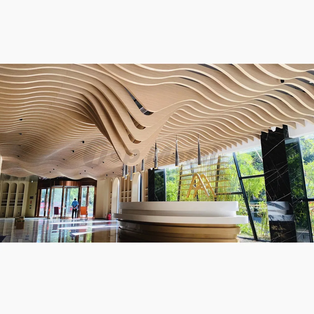 Low Cost Rectangular Aluminum Ceiling Materials U- shaped Tube False Ceiling Panels