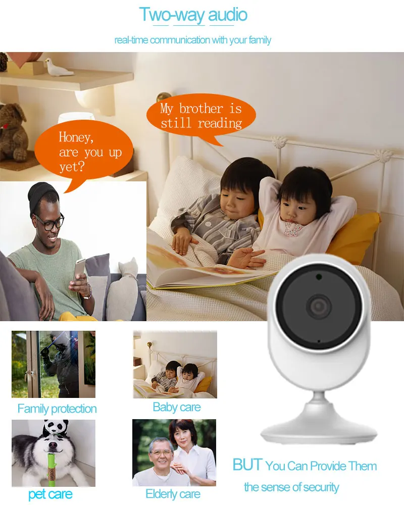  Лидер продаж HD Беспроводная IP-камера видеонаблюдения с записью 1080P широкий угол обзора 140