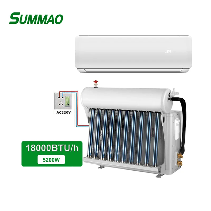 Ac Conditioner 18000btu Solar Ac Cooling And Heating Wall Mounted Solar Powered Air Conditioner Set