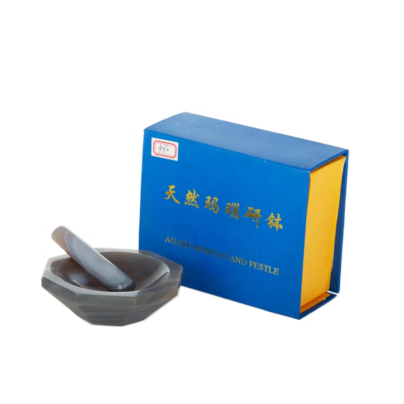 80mm~120mm Natural Agate Mortar and Pestle Set for Laboratory Use