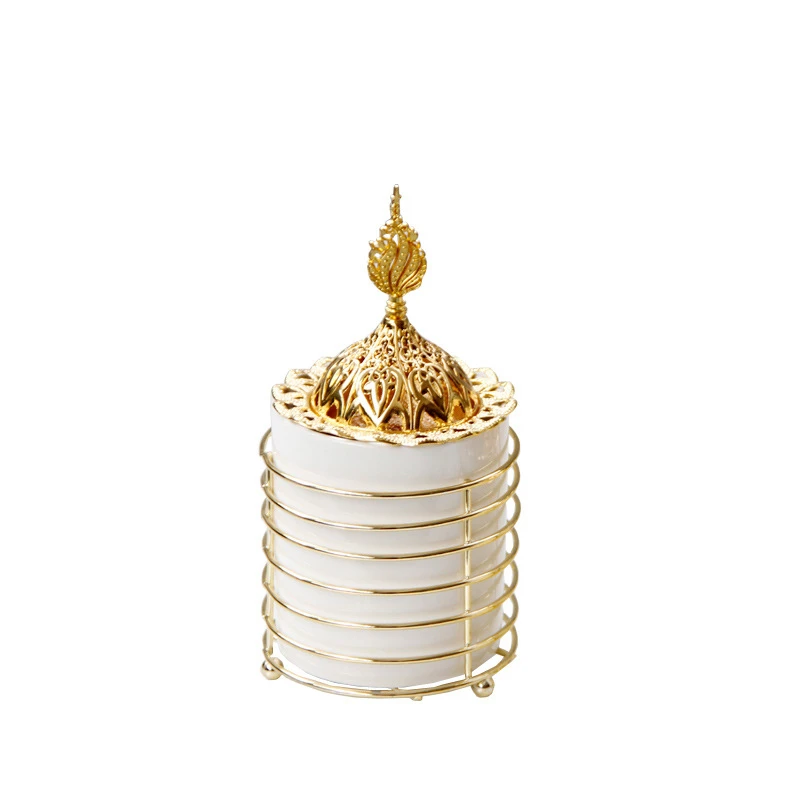 Nordic Mubkhar Ceramic Bakhoor burner Set Incense Oud Emirates Sudanese Dubai Muslim Arabic Cencer Arab Cencers Home Decor
