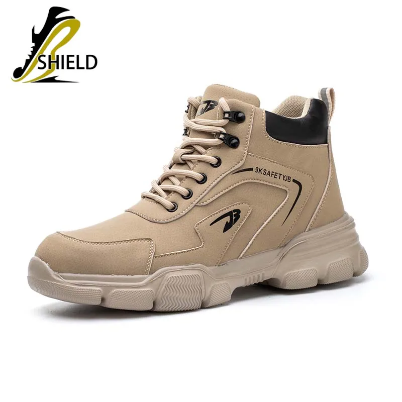 SHIELD Fashion Customizable Sports Safety Shoes Breathable Comfortable Lightweight Rubber and Plastic Out Sole Safety Shoes