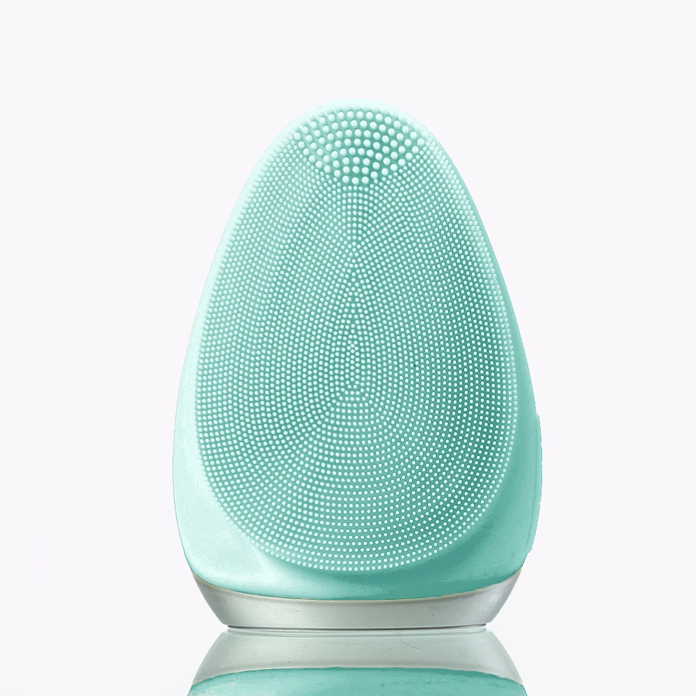 Rechargeable Double Side Customized LOGO Factory Price Waterproof IPX6 stand by Massage Silicone Face Cleansing Brush