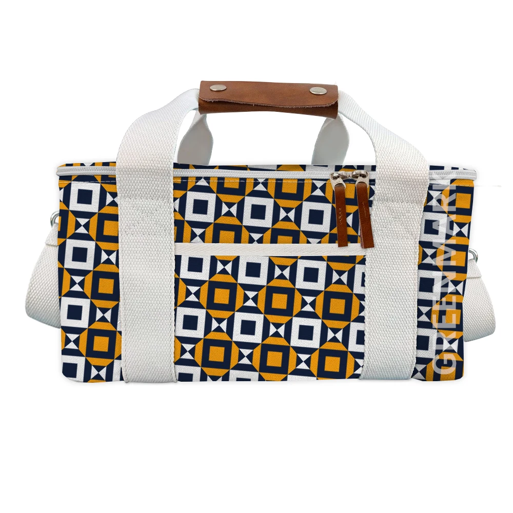 Picnic Cooler Bag Insulated Collapsible with Adjustable Removable Shoulder,Strap Cotton Material  Insulated Lunch Bag/