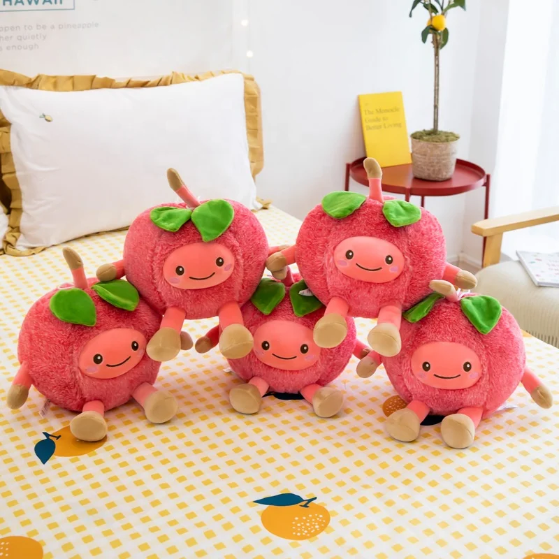 New funny fruit party green nice pear peach fruit plush toys Stuffed Animal Hot Sale  factory outlet