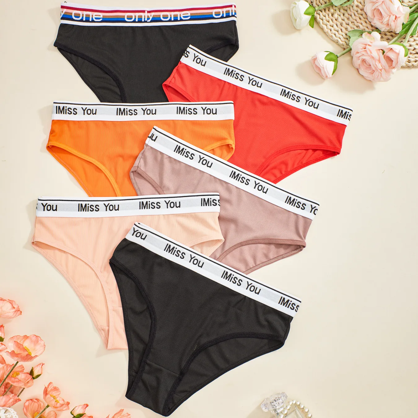 Customized new high-quality solid color seamless OEM waist breathable pure cotton inner profile comfortable skin friendly ladies
