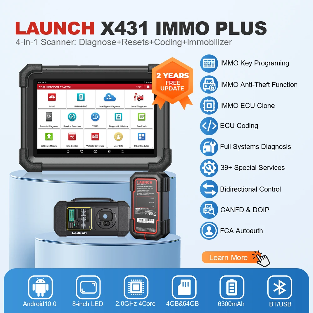 Launch X431 IMMO PLUS Car Key  Professional Programming Tool Code Reader with 39 Resets Automotive Diagnostic Scanner