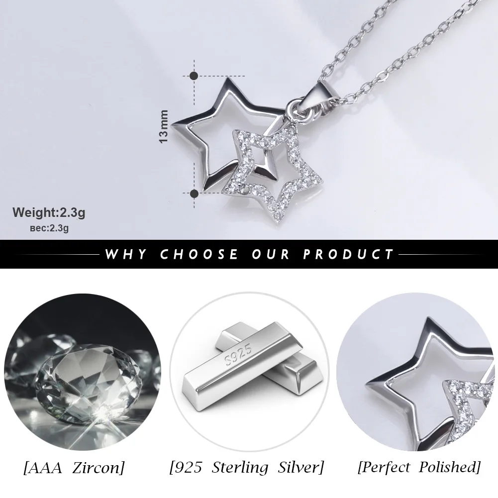 Wholesale Jewelry Minimalist Zircon Personalized Solid 925 Sterling Silver Louisa Secret Heart Necklace Pendant Chain For Women
