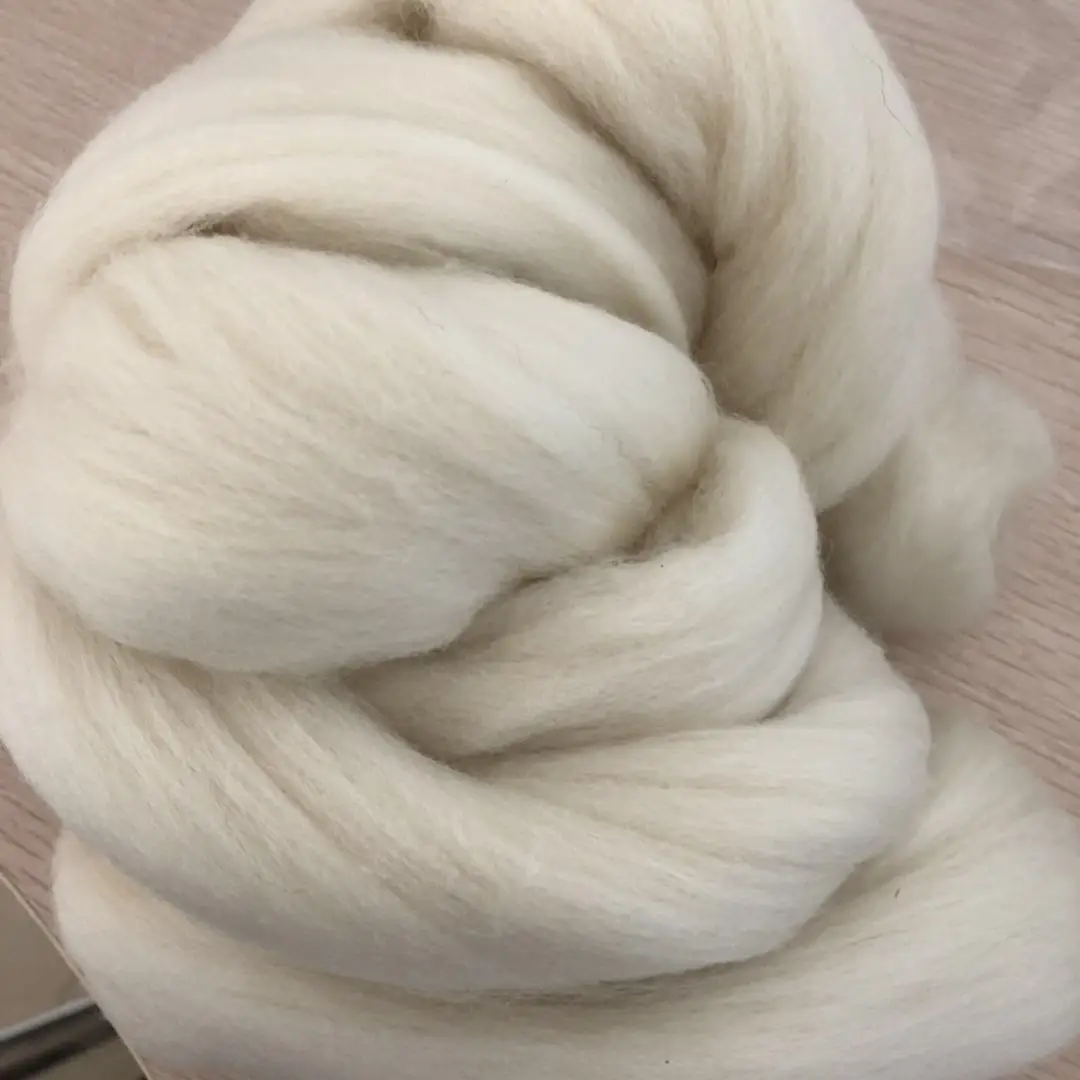 Толстая шерстяная пряжа, мягкость 66s, шерстяной верх для игольчатого войлока