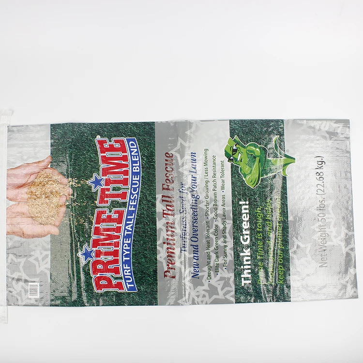 Reusable printed woven bag 50 kg bopp polypropylene rice bag supplier with gussets