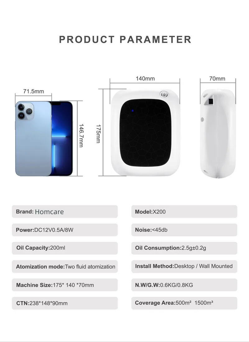 Top sale Air Dispenser commercial fragrance portable Essential Oil Diffuser Hotel Scent machine Marketing