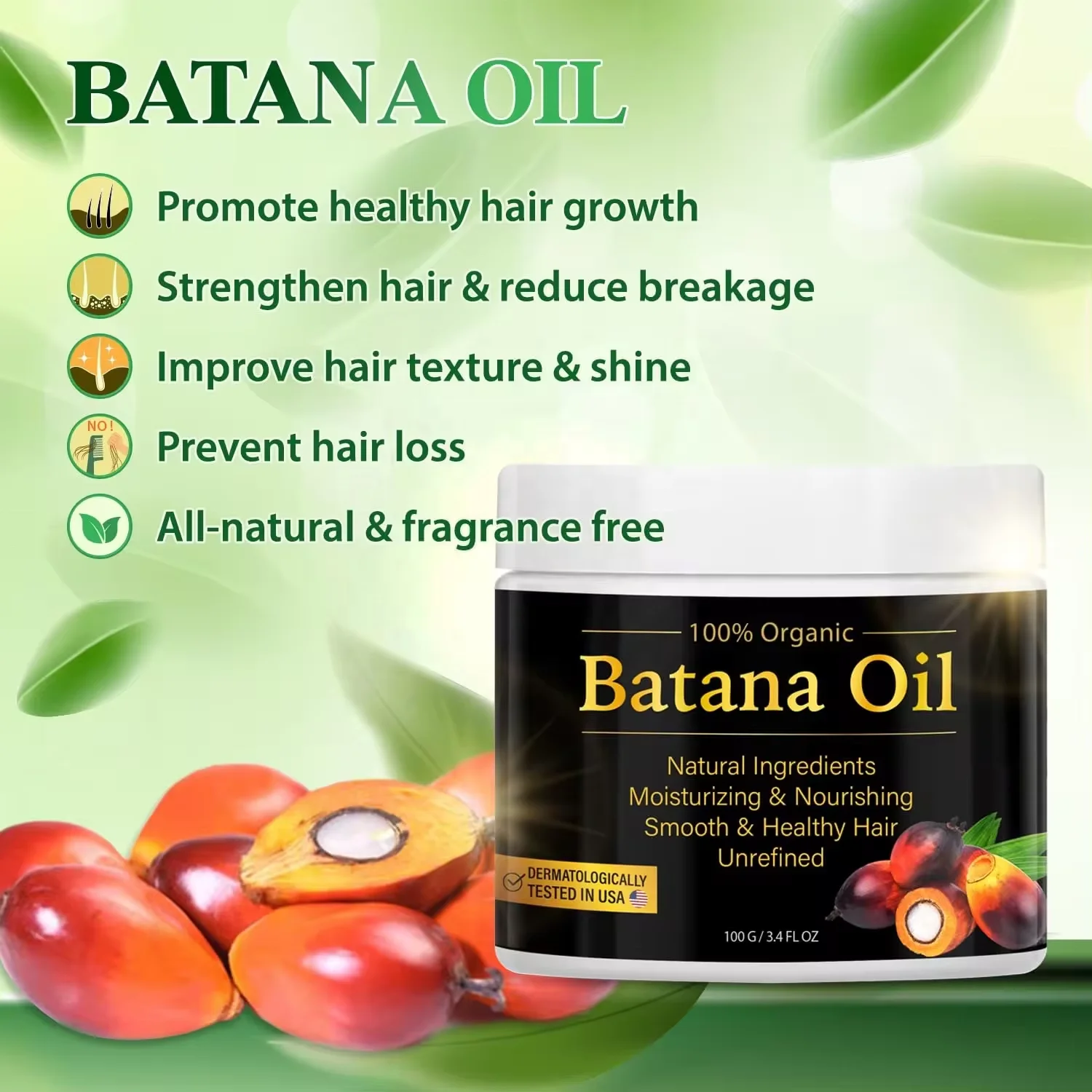Tik Tok Raw Batana Oil for Hair Growth: 100% Pure -  Batana Oil from Honduras Unrefined Hair  for Men & Women 4.2 OZ