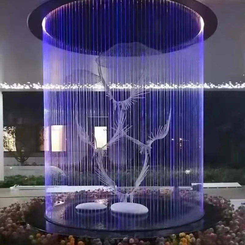 Customizable Size Pull Wire Water Curtains Elegant Indoor & Outdoor Decor