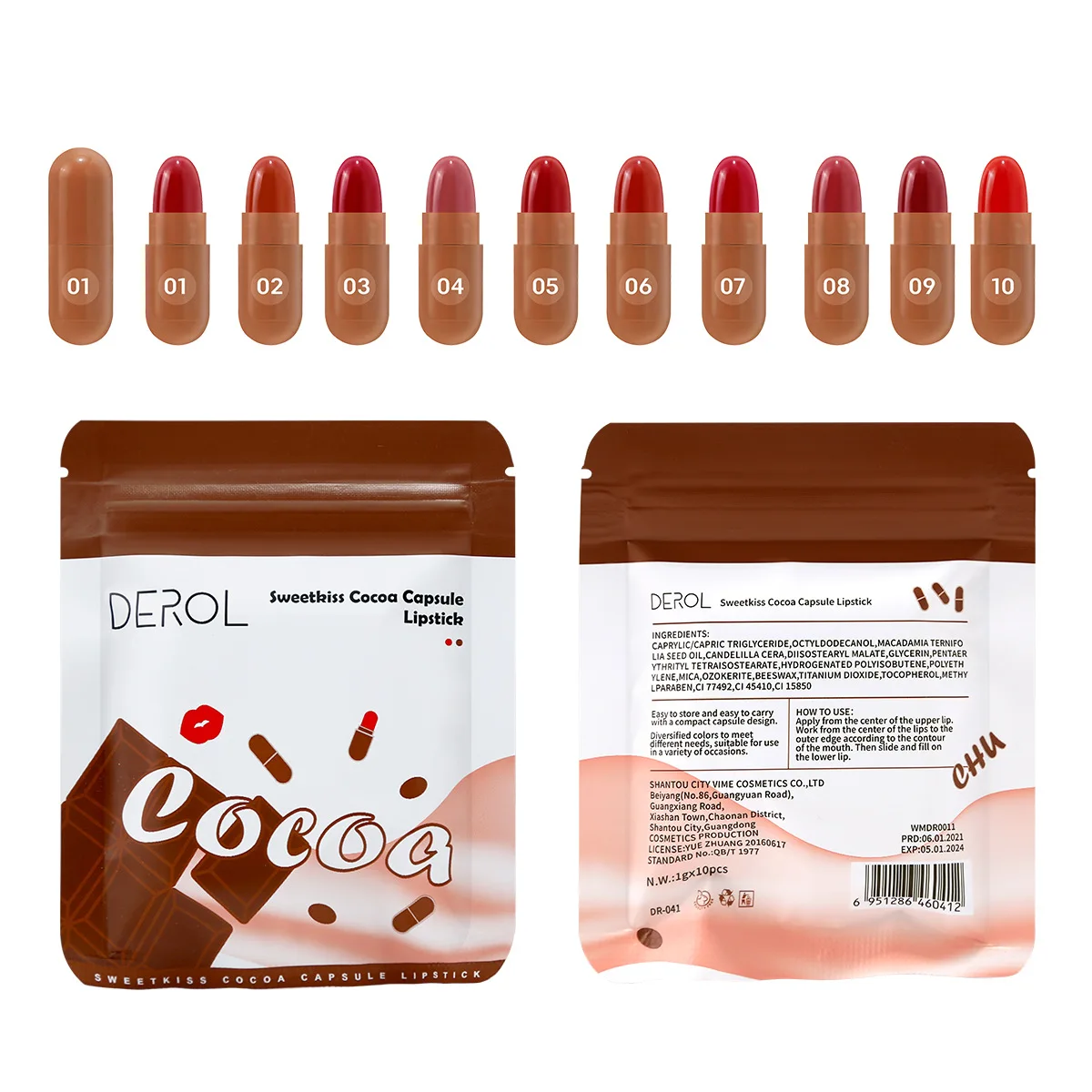 Matte Lipstick suit capsule lipstick XINGX candy Mini Capsule Lipstick